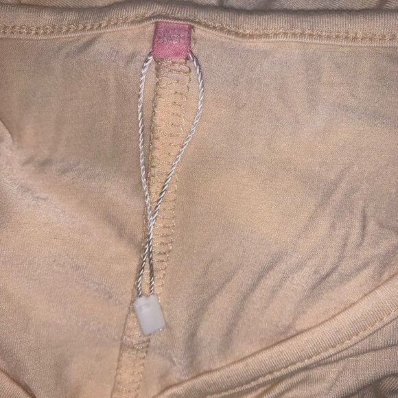 Cold Shoulder Women’s Dress With Pockets Beige Rayon Spandex - Picture 3 of 9